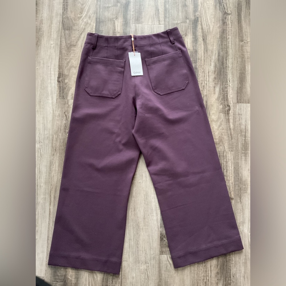 Quince Ultra-Stretch Ponte Cropped Wide Leg Pants size 12 NWT - Picture 6 of 6